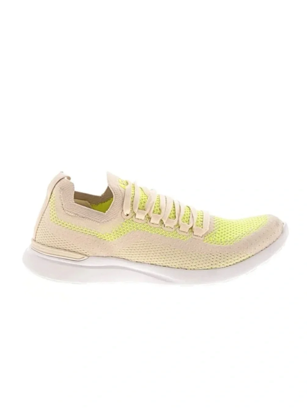 APL Women’s Knit Techloom Trainer Cream & Neon Yellow